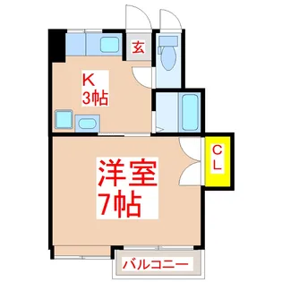 1Kの間取り画像