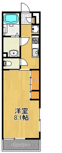 神奈川県川崎市中原区下小田中6【アパート】の間取り