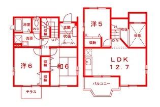 神奈川県横浜市港北区岸根町【一戸建】の間取り