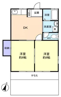 コーポアサノ【1階】の間取り