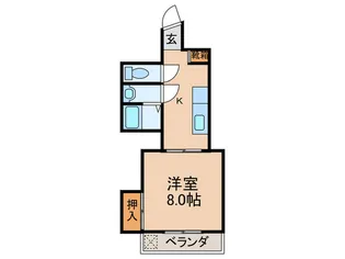三熊元町ハイツ【1階】の間取り