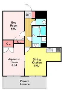 コートエスタ【1階】の間取り