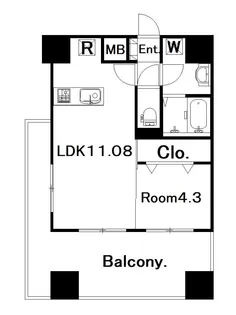 フェリーチェ梅香崎【3階】の間取り