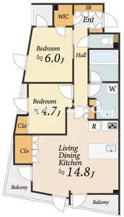 ルミークスイート恵比寿 - LUMIEC suite EBISU -【3階】の間取り