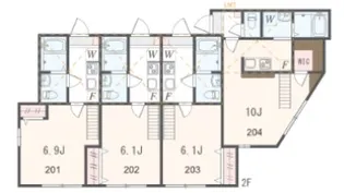 【アザーレ・プラネ生田の丘】【2階】の間取り
