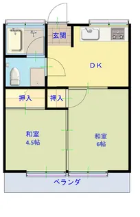 コーポ 越谷【2階】の間取り