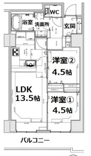 シティコート目黒2号棟【6階】の間取り
