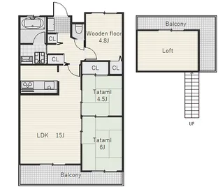 ロワールマンション唐津城内【6階】の間取り