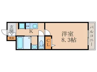 エ-デルワイス宇治【1階】の間取り