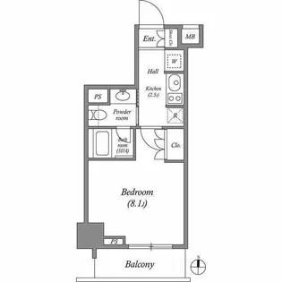 東京都新宿区榎町【マンション】の間取り