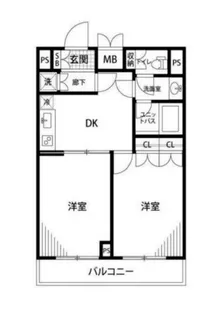ルーブル上池台弐番館【4階】の間取り