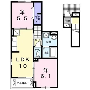 イエ フェリーチェ【2階】の間取り