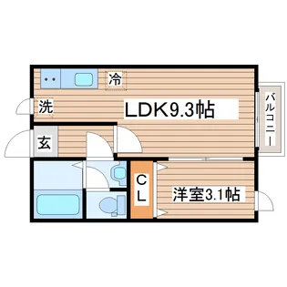 ディー・フレット【2階】の間取り