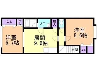 レジデンスキャメル【2階】の間取り