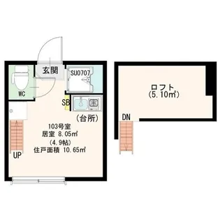 東京都世田谷区松原1【アパート】の間取り