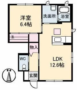 セントポーリア B棟【1階】の間取り