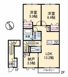 エクラージュ【2階】の間取り