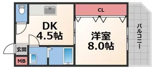 ドミール新深江【2階】の間取り