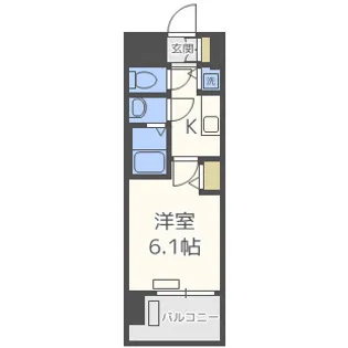 プレサンス玉造駅前【5階】の間取り
