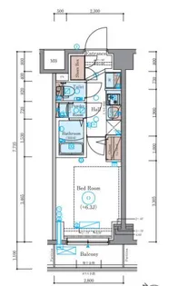エステムコート横浜【2階】の間取り