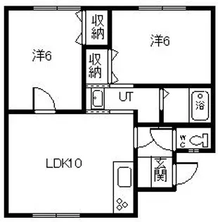 メリット611【2階】の間取り