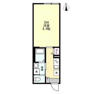 スキット本厚木【2階】の間取り