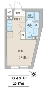 クリオ洗足【1階】の間取り
