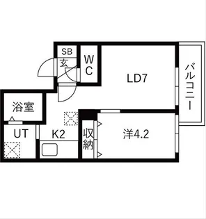 (仮)ブリス北円山【4階】の間取り