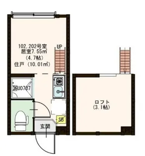 リバティコート千歳船橋【2階】の間取り