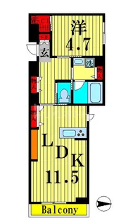 ヴィラ コルザ【2階】の間取り