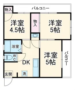 サンライズ都賀【2階】の間取り