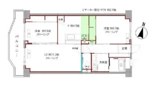 亀有パークマンション【8階】の間取り