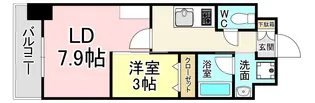 コンダクトレジデンスJINNOHARU【6階】の間取り