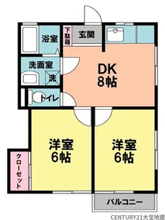 ボンヌール【1階】の間取り