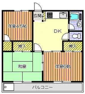 岩崎第1マンション【1階】の間取り