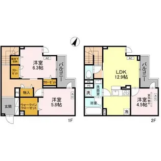 ラ・グリシーヌ・レーブの間取り