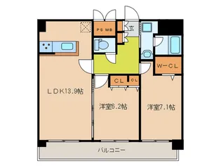 ル・シェ-ル香椎【6階】の間取り
