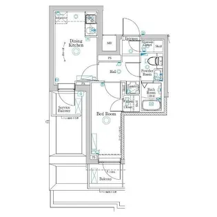 ラフィスタ品川戸越【5階】の間取り