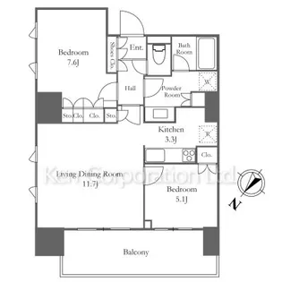 HARUMI FLAG PORT VILLAGE【4階】の間取り