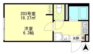 ルミナス千住大橋【2階】の間取り