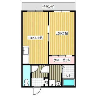 ブエナビスタ大津ウエスト【3階】の間取り