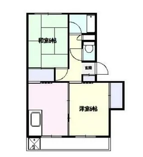 藤が丘団地6号棟【6階】の間取り