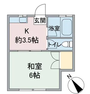 市川ハイツ【2階】の間取り