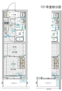 ジェノヴィア世田谷桜【1階】の間取り