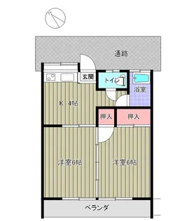 コーポ池尻【2階】の間取り