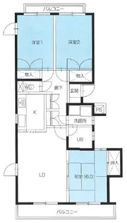 牛久ロイヤルレジデンスBI型【2階】の間取り