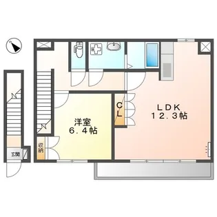 フォルティア栗東【2階】の間取り