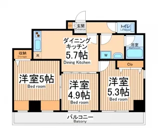 サークビルズ【10階】の間取り