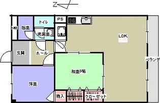 レジデンスアダチ【1階】の間取り