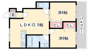 プレミアムハイツ土山【2階】の間取り